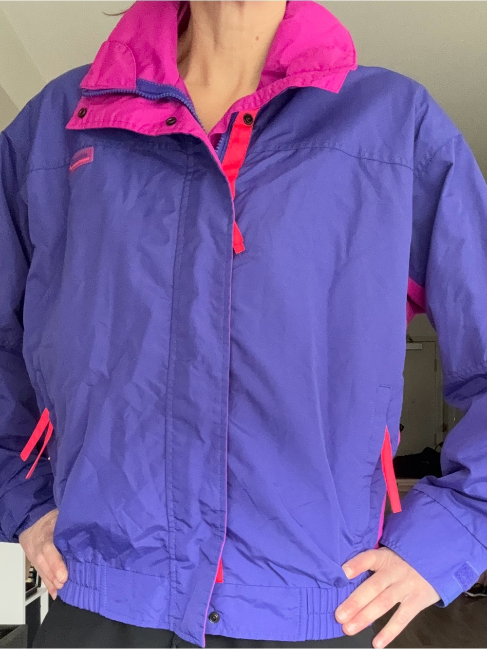 Vintage 90s Columbia Bugaboo Radial Sleeve Ski Jacket Purple Pink Color block M
